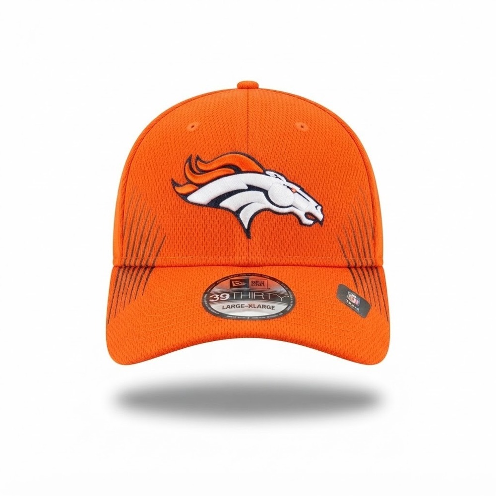 New Era Denver Broncos Hat Mens L/XL Orange NWT 39THIRTY NFL Cap